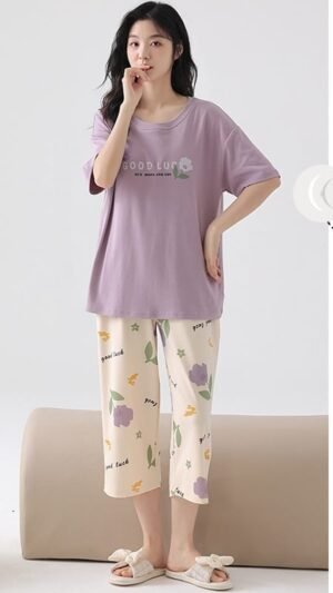 Multi-Color Three-Quater Pajama 003
